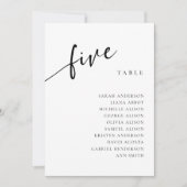 表5 5座席表カード 招待状 (正面)