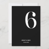 表6はっきりした黒結婚の表 招待状 (正面)