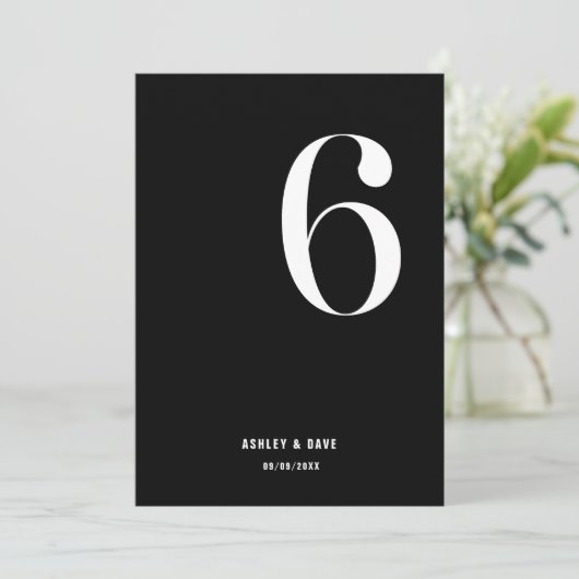 表6はっきりした黒結婚の表 招待状 (スタンド正面)