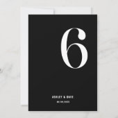 表6はっきりした黒結婚の表 招待状 (裏面)