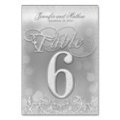 表6エレガント銀フェイクグリッター テーブルナンバー (裏面)