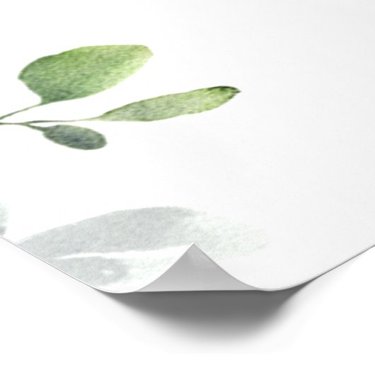 表6 Eucalyptus Greeneryの結婚座席表 ポスター (角)