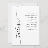 表6 Vertical Scriptのシー結婚ティングチャートカード 招待状 (正面)