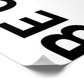 表7シンプル白結婚座席表 ポスター (角)