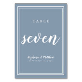 表7 |ほこりっぽいブルーウェディングレセプション テーブルナンバー (裏面)