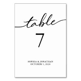 表7 Black パーソナライズされた Writhis結婚's テーブルナンバー