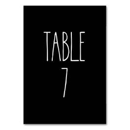 表7 Rae Dunn Potteryブラックテーブルカード テーブルナンバー