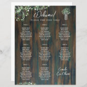 表8木製ジプソフィ素朴ラのシーティングチャート (正面/裏面)