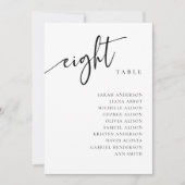 表8 8座席表カード 招待状 (正面)