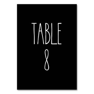 表8 Rae Dunn Potteryブラックテーブルカード テーブルナンバー
