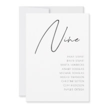 表9モダンのテーブ結婚ル番号テンプレート