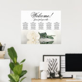 表(白エレガントバラ結婚の座席表) 5 ポスター (ホームオフィス)