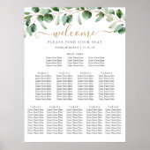 表（緑）の結婚座席表 ポスター (正面)