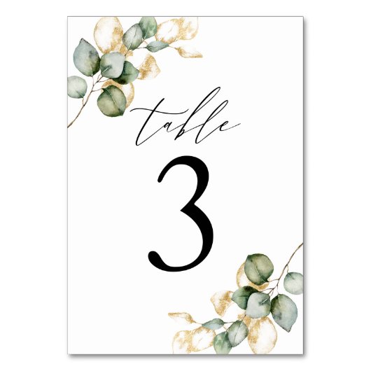 表（緑） 3 テーブルナンバー (正面)