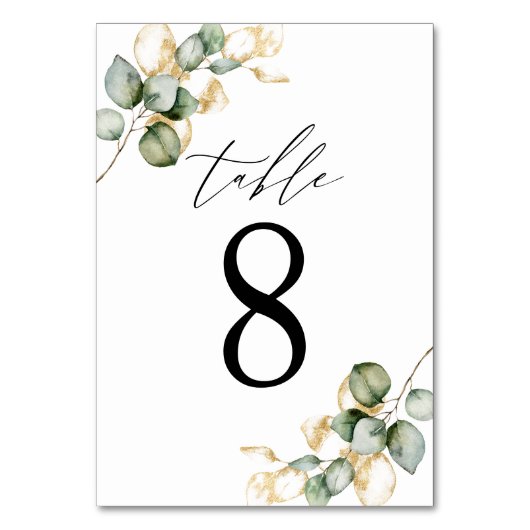 表（緑） 8 テーブルナンバー (正面)