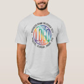 表 裏 カスタムプリント 企業ロゴ&QRコード Tシャツ (正面)
