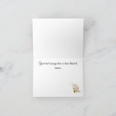 表、裏、背面 フローラル ドロップ シャワーのお礼 サンキューカード (内部)