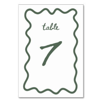 表(7) テーブルナンバー