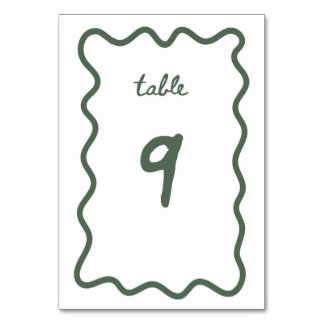 表(9) テーブルナンバー