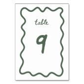 表(9) テーブルナンバー (裏面)