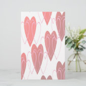 衰退したつながれたハートのバレンタインデーの文房具 便箋 (スタンド正面)