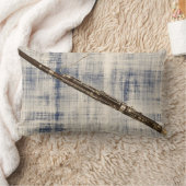 衰退したデニムの一見のバスーン ランバークッション (ブランケット)