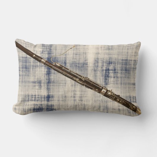 衰退したデニムの一見のバスーン ランバークッション (正面)