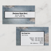 衰退したデニムの青いジーンの刺激を受けたな名刺 名刺 (正面/裏面)