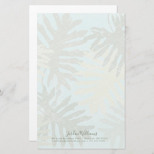 衰退した熱帯葉 便箋 (正面/裏面)