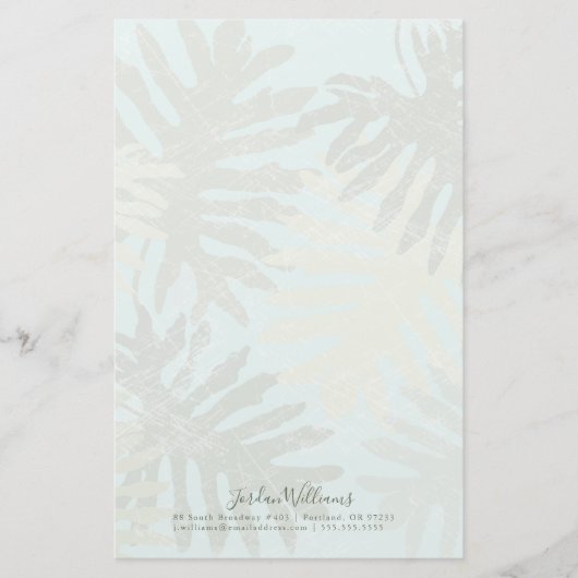 衰退した熱帯葉 便箋 (正面)