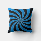 衰退した空の心のゆがみは縞で飾ります クッション (裏面)