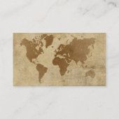 衰退した羊皮紙の世界地図 名刺 (裏面)