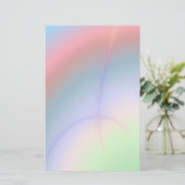 衰退した虹のオーロラの抽象芸術の文房具 便箋 (スタンド正面)