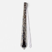 衰退した青いデニムの一見の結ばれたOboe ネクタイ (正面)