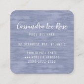 衰退した青いモノグラムの正方形の名刺 スクエア名刺 (裏面)