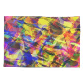 衰退の形のカラフルの抽象デザイン 枕カバー (裏面)