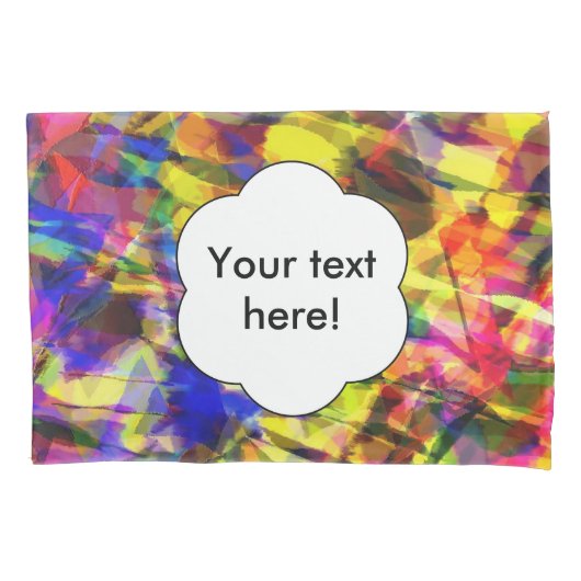 衰退の形のカラフルの抽象デザイン 枕カバー (正面)