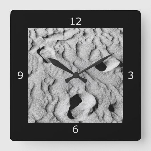 衰退の足跡および記憶 スクエア壁時計 (正面)