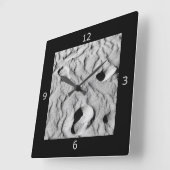 衰退の足跡および記憶 スクエア壁時計 (傾斜)