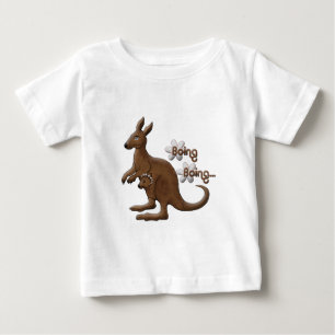 袋のTシャツのカンガルーそしてベビーのカンガルー ベビーTシャツ