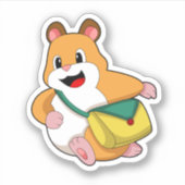 袋を持ったハムスター.PNG シール (正面)