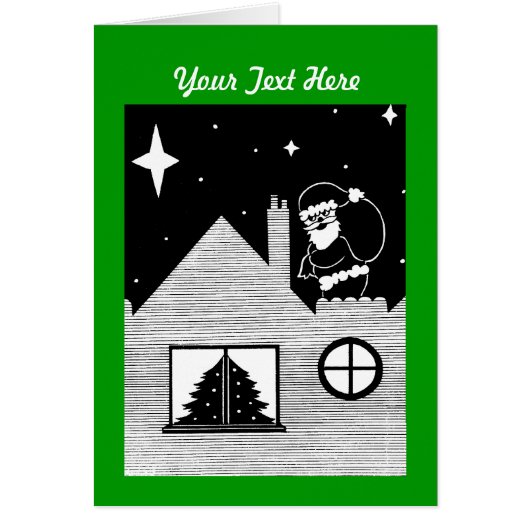 袋クリスマスの白黒サンタ (正面)