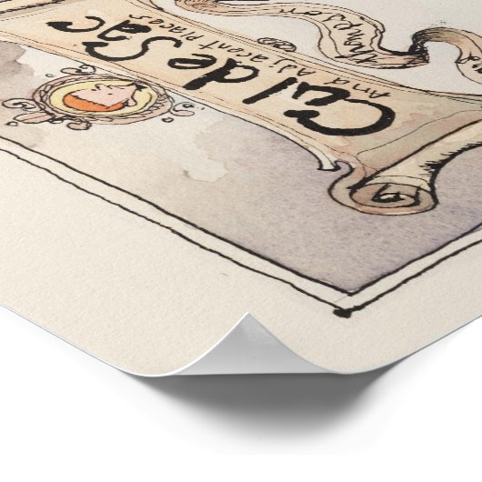 袋小路マップと隣接する場所マップ ポスター (角)