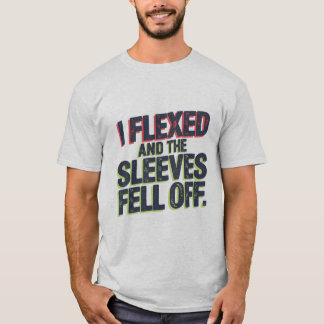 袖が落ちた - フィットネスジョーク Tシャツ
