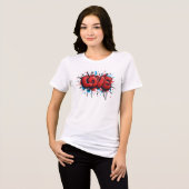 袖にハートを添えて トライブレンドＴシャツ (正面全面)