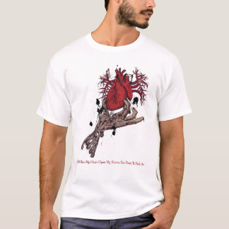 袖のハート Tシャツ