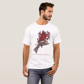 袖のハート Tシャツ (正面フル)