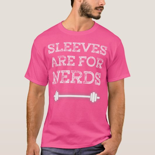 袖は筋肉の重さおもしろいを出すおたく用 Tシャツ (正面)