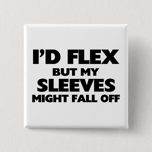 袖は落ちるかもしれません 缶バッジ (正面)