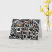 被収容者誕生日カード:バーの背後 カード (黄色い花)